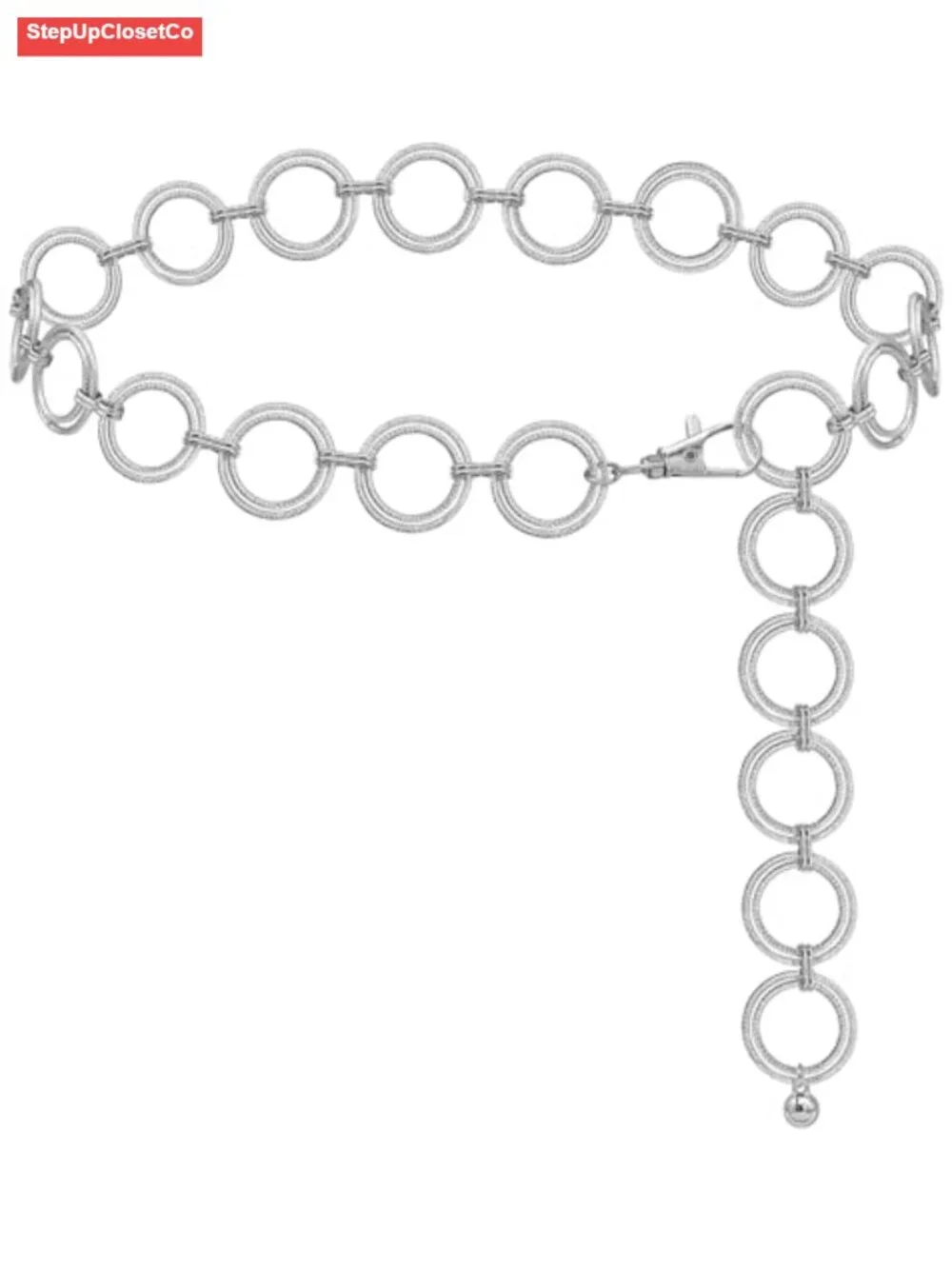 Metal Waist Chain Belt for Women Chunky Belly Link Chain for Dresses